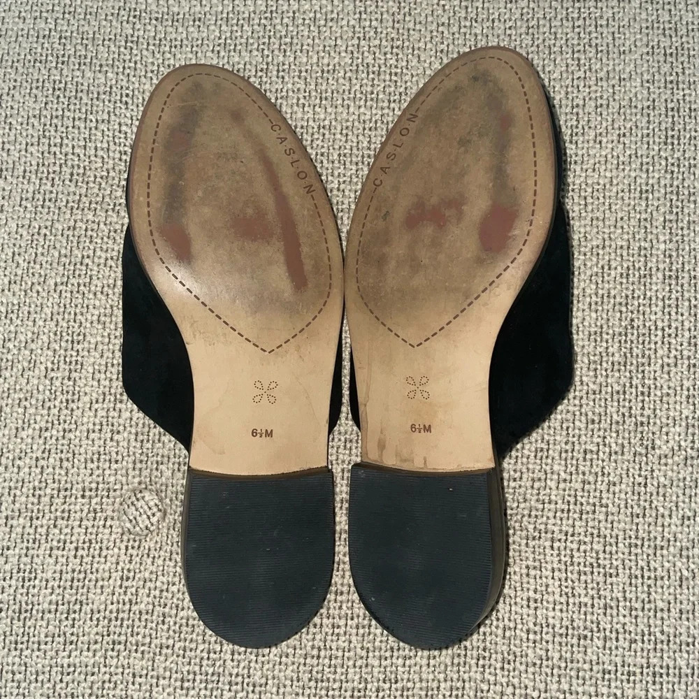 Caslon Black Suede Loafers Size 6.5 - Picture 3 of 6